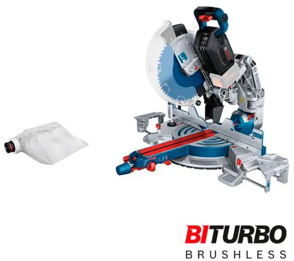 Sierra ingletadora y de corte a batería Bosch GCM 18V-305 GDC SOLO - BiTurbo