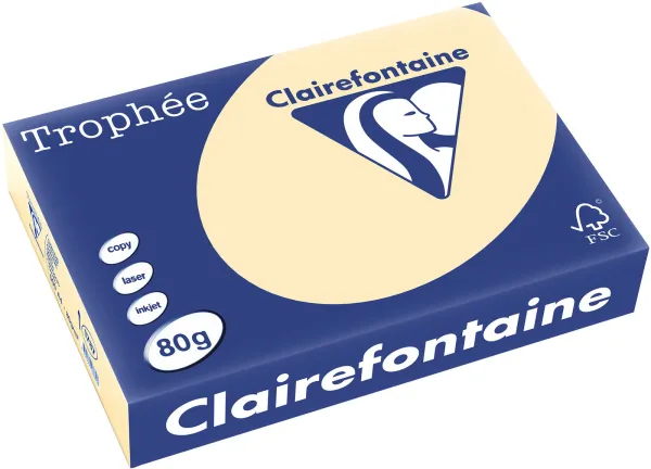 Q-connect Trophee papel de copia A4 80g amarillo pastel