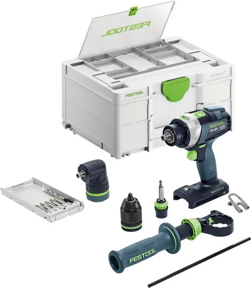 Festool Taladro percutor a batería TPC 18/4 I-Basic-Set QUADRIVE